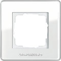 Gira ESP Glass "C" Белое стекло Рамка 1-ая