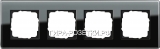 Gira ESP Glass "C" Черное стекло Рамка 4-ая