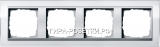 Gira EV CL Бел/Алюминий Рамка 4-ая
