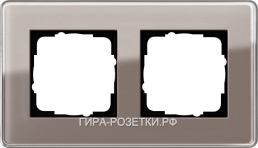 Gira ESP Glass ”C” Дымчатое стекло Рамка 2-ая (212