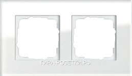 Gira ESP Белое стекло Рамка 2-ая (21212) G21212