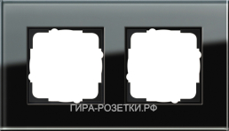 Gira ESP Черное стекло Рамка 2-ая (21205) G21205
