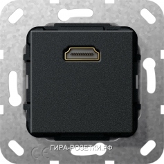 Gira S-55 Черный матовый Разъем HDMI