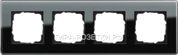 Gira ESP Glass ”C” Черное стекло Рамка 4-ая (21450