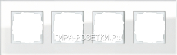 Gira ESP Белое стекло Рамка 4-ая (21412) G21412