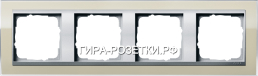 Gira EV CL Песочный/Алюминий Рамка 4-ая (214776) G