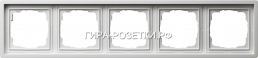 Gira F100 Бел глянц Рамка 5-ая (215112) G215112