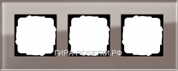 Gira ESP Дымчатое стекло Рамка 3-ая (213122) G2131