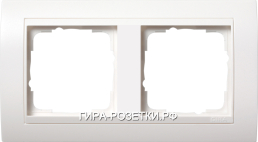 Gira EV Матово-Бел/глянц.бел Рамка 2-ая (212327) G