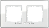 Gira ESP Glass "C" Белое стекло Рамка 2-ая