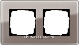 Gira ESP Glass "C" Дымчатое стекло Рамка 2-ая