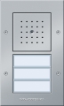 Gira TX-44 Алюминий Вызывная станция (аудио) наружного монтажа, на 3 абонента, белая подсветка