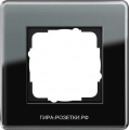Gira ESP Glass "C" Черное стекло Рамка 1-ая