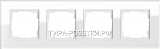 Gira ESP Белое стекло Рамка 4-ая