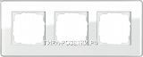 Gira ESP Glass "C" Белое стекло Рамка 3-ая