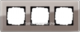 Gira ESP Glass "C" Дымчатое стекло Рамка 3-ая