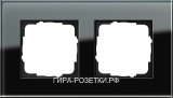 Gira ESP Черное стекло Рамка 2-ая