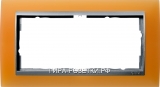 Gira EV Матово-оранжевый/алюминий Рамка 2-ая без перегородки