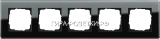 Gira ESP Glass "C" Черное стекло Рамка 5-ая