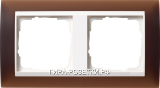 Gira EV Матово-коричневый/глянц.бел Рамка 2-ая