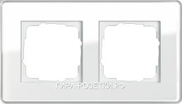 Gira ESP Glass ”C” Белое стекло Рамка 2-ая (212512