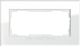 Gira ESP Белое стекло Рамка 2-ая без перегородки (