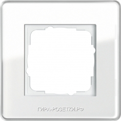 Gira ESP Glass ”C” Белое стекло Рамка 1-ая (211512