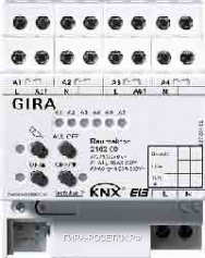 Gira KNX Реле / Устройство управления жалюзи 4/2-кан, 16 A тип REG plus