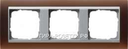 Gira EV Матово-коричневый/алюминий Рамка 3-ая (213