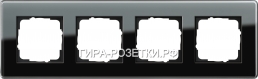 Gira ESP Glass ”C” Черное стекло Рамка 4-ая (21450