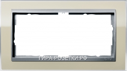Gira EV CL Песочный/Алюминий Рамка 2-ая без перегородки