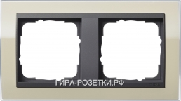 Gira EV CL Песочный/антрацит Рамка 2-ая (212778) G