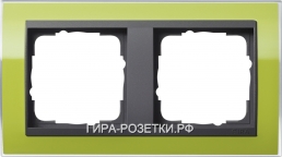 Gira EV CL Зеленый/антрацит Рамка 2-ая (212748) G2