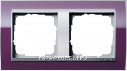 Gira EV CL Фиолетовый/Алюминий Рамка 2-ая (212756)