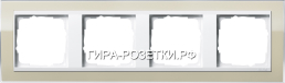 Gira EV CL Песочный/Бел Рамка 4-ая (214773) G21477