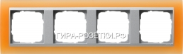 Gira EV Матово-оранжевый/алюминий Рамка 4-ая (2145