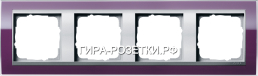 Gira EV CL Фиолетовый/Алюминий Рамка 4-ая (214756)