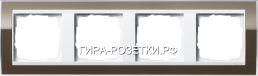 Gira EV CL Коричневый/Бел Рамка 4-ая (214763) G214