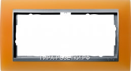 Gira EV Матово-оранжевый/алюминий Рамка 2-ая без п
