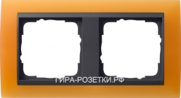 Gira EV Матово-оранжевый/антрацит Рамка 2-ая (2128