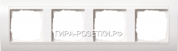 Gira EV Матово-Бел/глянц.бел Рамка 4-ая (214327) G