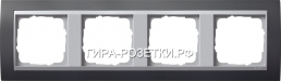 Gira EV Антрацит/алюминий Рамка 4-ая (21481) G2148