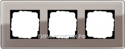 Gira ESP Glass ”C” Дымчатое стекло Рамка 3-ая (213