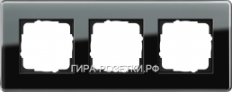 Gira ESP Glass ”C” Черное стекло Рамка 3-ая (21350
