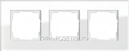 Gira ESP Белое стекло Рамка 3-ая (21312) G21312