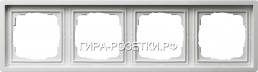 Gira F100 Бел глянц Рамка 4-ая (214112) G214112
