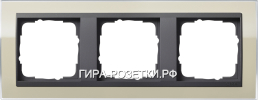 Gira EV CL Песочный/антрацит Рамка 3-ая (213778) G