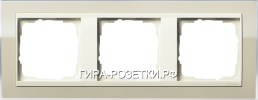 Gira EV CL Песочный/Крем глянц Рамка 3-ая (213771)