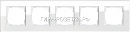 Gira ESP Белое стекло Рамка 5-ая (21512) G21512