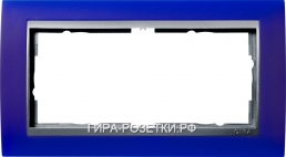 Gira EV Матово-синий/алюминий Рамка 2-ая без перег